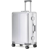 Metal all aluminum carry-on suitcase 20 "hard face, TSA lock and rotating wheel by XZSP+AISU