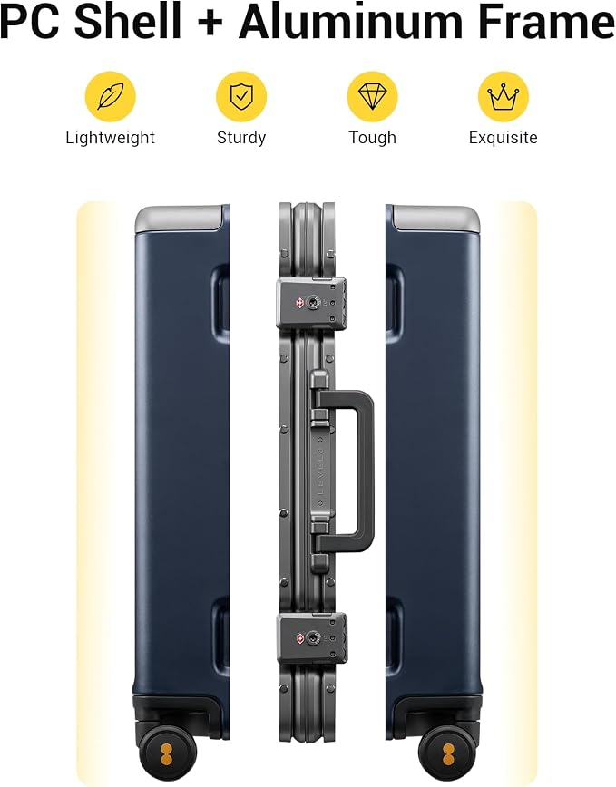 LEVEL8 Carry On Luggage Airline Approved Zipperless - Image 3