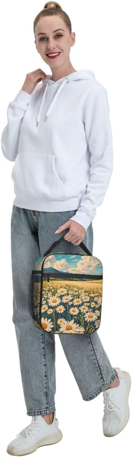 Daisy Flower Lunch Box for Kids Aldults, Nature Floral Reusable Thermal - Image 8
