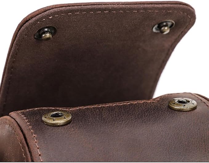 Leather Single Watch Case, Genuine Leather Vintage Watch Roll Travel Case - Image 5