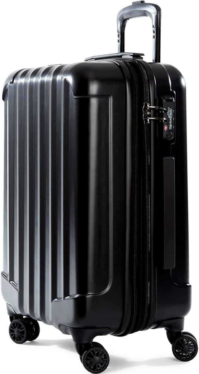 Expandable Hardside Carry On Luggage 22x14x9 Airline Approved Rolling Suitcase by GeniusPack