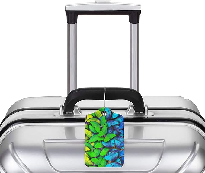 2Pcs Green Blue Butterfly Luggage Tags - Image 6
