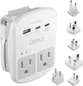 Ceptics Universal Travel Adapter Kit – 2 USA sockets, 1x PD 35W USB-C and USBC by Ceptics