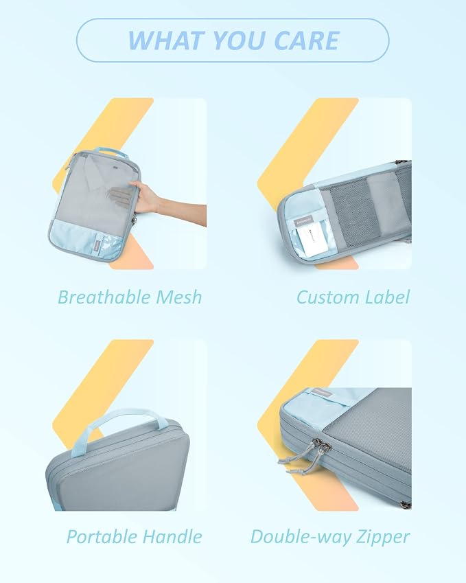 BAGSMART 6 Set Compression Packing Cubes - Image 5