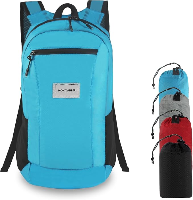 Hiking Daypack - Lightweight & Water-Resistant Portable Backpack by MONTCAMPER