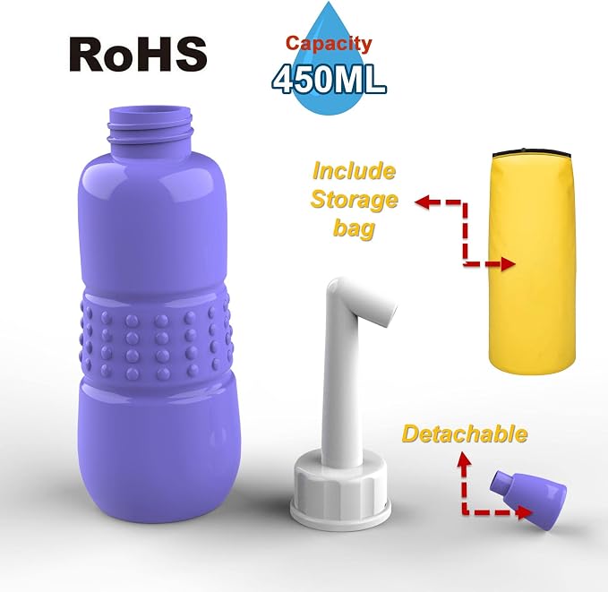2PCS-Pack Portable Bidet for Toilet - 450ml Travel Bidet - 15oz Handheld - Image 7