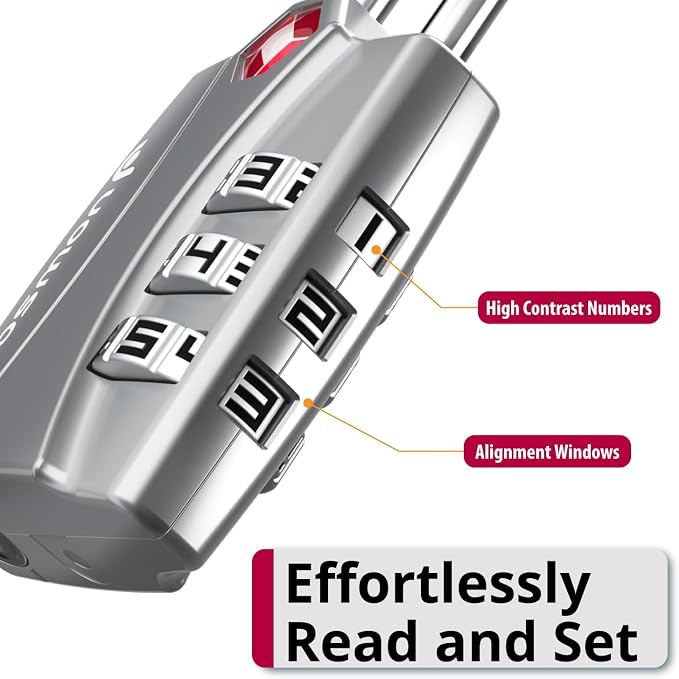 Fosmon TSA Approved Locks for Luggage. Suitcase Locks - Image 5