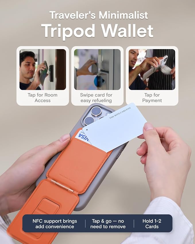 MOFT Phone Tripod Wallet for iPhone, Mulit-Angles, Lightweight & Portable Phone - Image 4