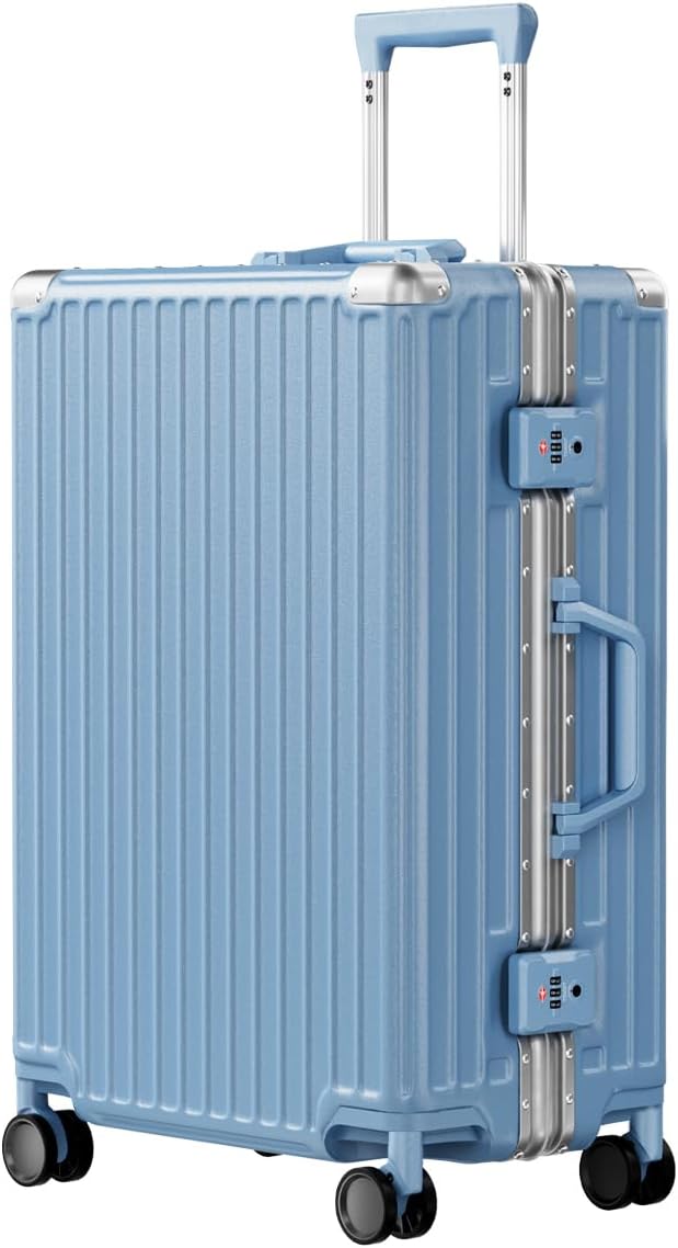 AnyZip Luggage PC+ABS Aluminum Frame Zipperless Checked Luggage Hard Shell by YourBestTravelChoice