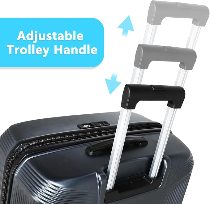 20 Inch Lightweight Expandable Carry On Luggage, PC Hardside Suitcase - Image 7