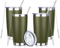 20oz Tumbler with Straw and Brush, Stainless Steel Vacuum Insulated tumbler by Unknown