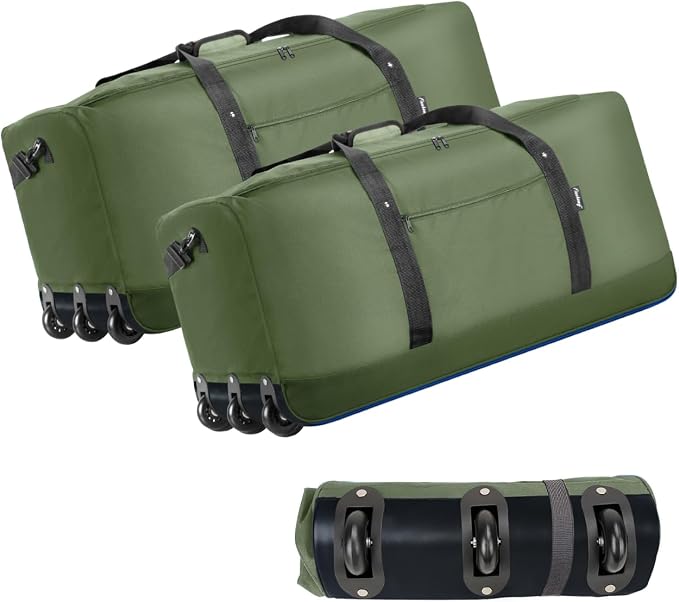 Finnhomy 120L Foldable Rolling Duffel Bag by Finnhomy