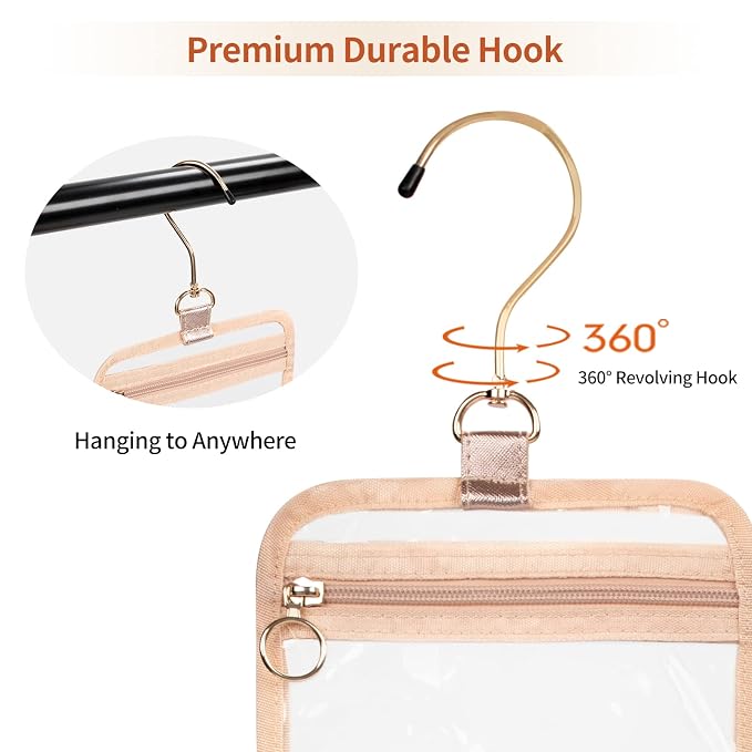 CUBETASTIC Toiletry Bag for Women, Portable Makeup Bag Transparent Cosmetic Case - Image 2