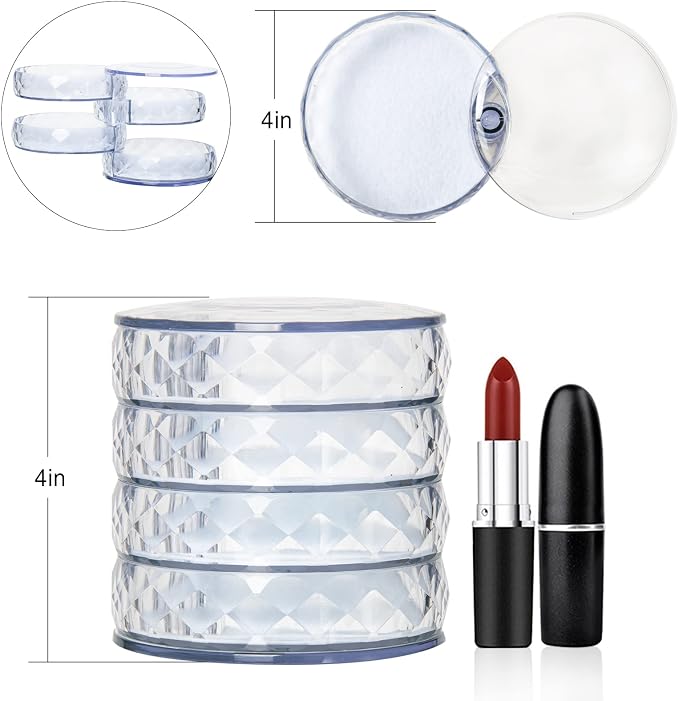 CONBOLA Acrylic Jewelry Organizer, Small Storage Box Jewelry Earring Holder - Image 9