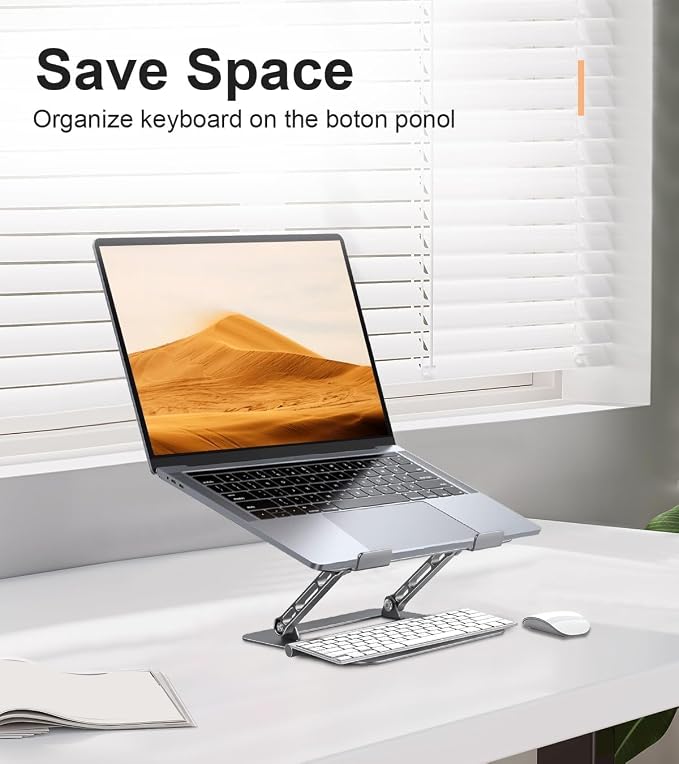 Adjustable Laptop Stand for Desk, Portable Laptop Stand Holder and Riser - Image 3