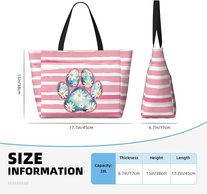 Beach Bag for Women Beach Tote Bag Waterproof Sandproof Large Bags - Image 4