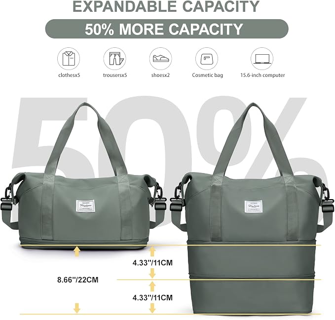 Travel Duffel Bag, Sports Tote Gym Bag, Shoulder Weekender Overnight Bag - Image 3