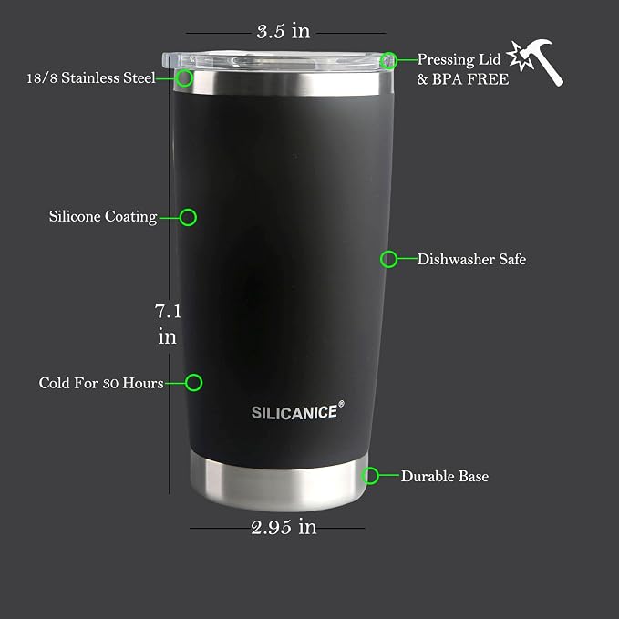 Gray The Only Soft Touch 20oz Stainless Steel Insulated Tumbler - Image 5