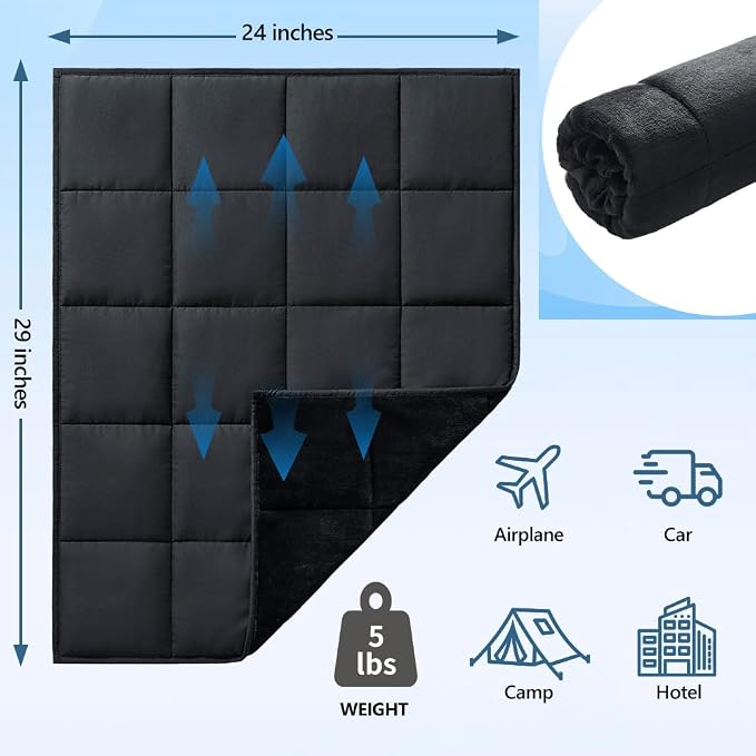 L'AGRATY Weighted Lap Blanket 7lb: Small Weighted Blankets - Image 6