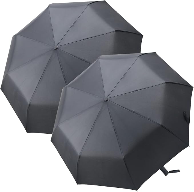 PFFY 2 Packs Travel Umbrella Windproof Auto Open & Close Collapsible Folding - Image 2