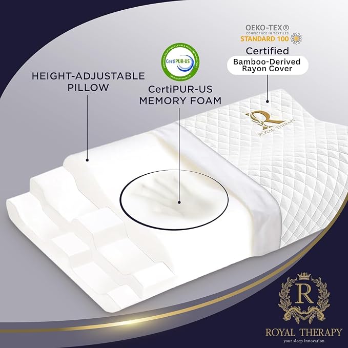 Royal Therapy King Memory Foam Pillow – Ergonomic Cervical Pillow - Image 7
