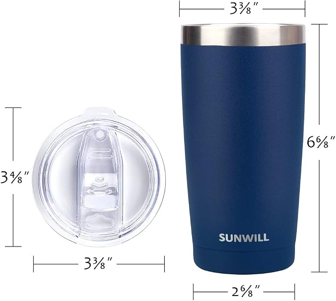 SUNWILL Travel Coffee Tumbler 20 oz, Insulated Mug - Image 3