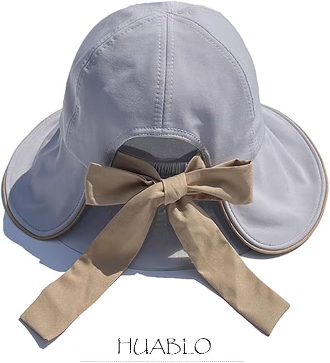 Wide Brim Hats for Woman Foldable Hats Sun Hats for Women uv Protection Bowknot - Image 2