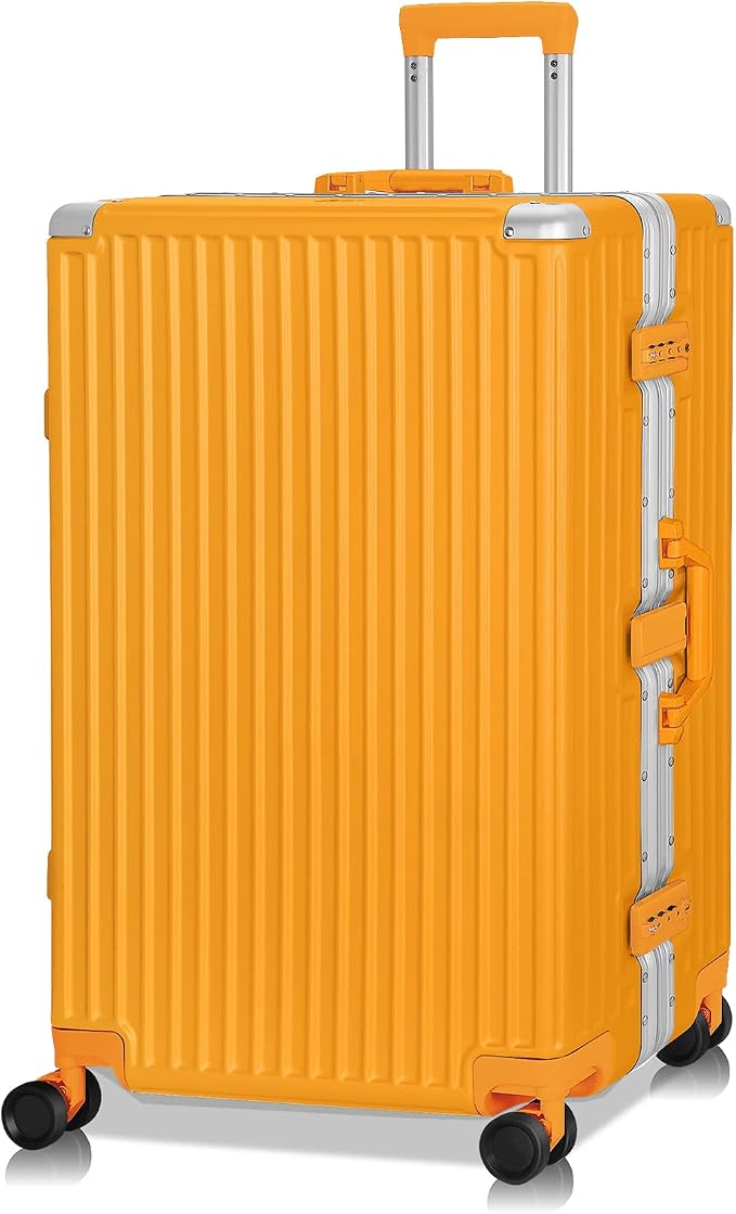 AnyZip Luggage Aluminium Frame Suitcase Hard Shell TSA Lock No Zipper 28In by YourBestTravelChoice