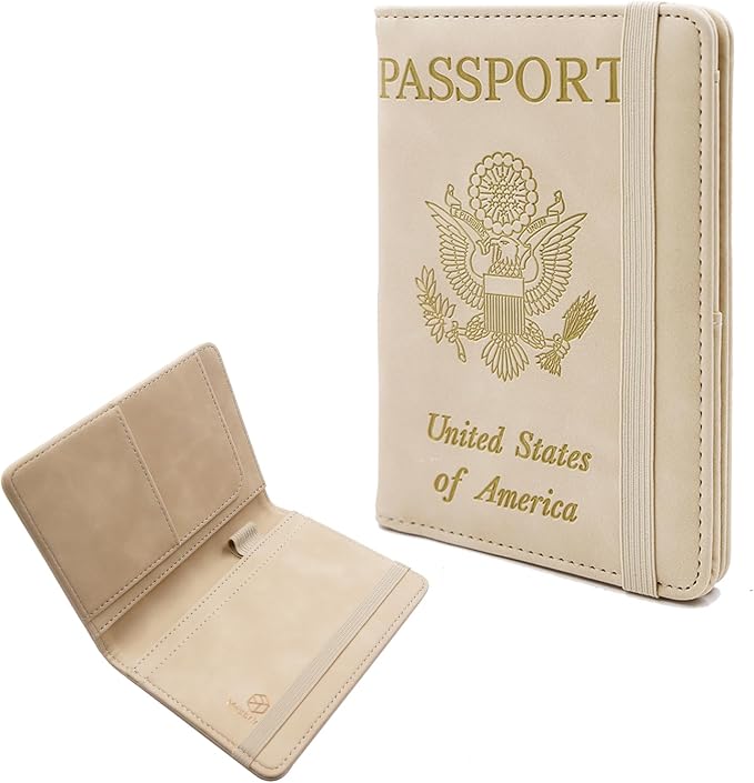 Melsbrinna Premium Leather Passport Holder Covers Case, Waterproof Rfid by Melsbrinna