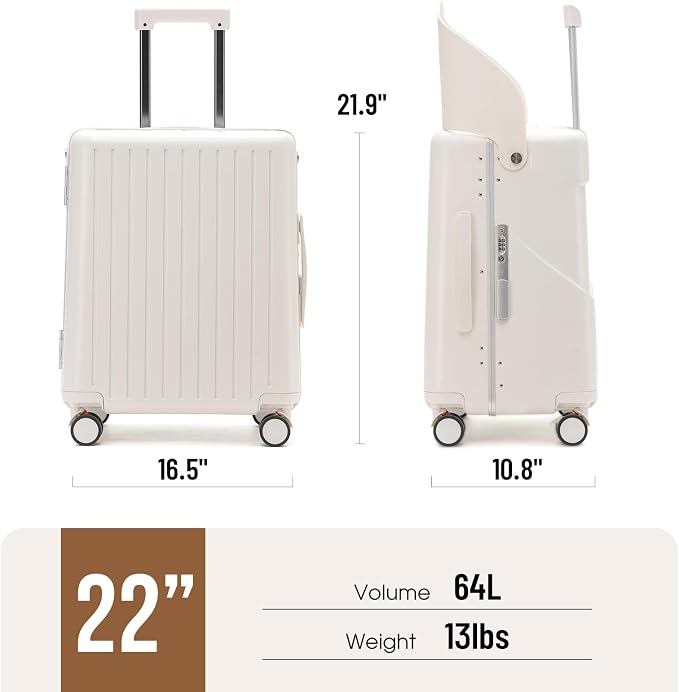 22 Inch TSA Lock Luggage with Seat - Image 8