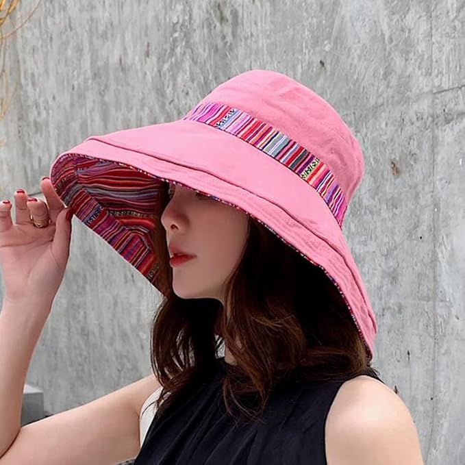 Women Wide Brim Sun Hats Metal Wired Edge Summer UV Protection Beach Fishing Hat - Image 6