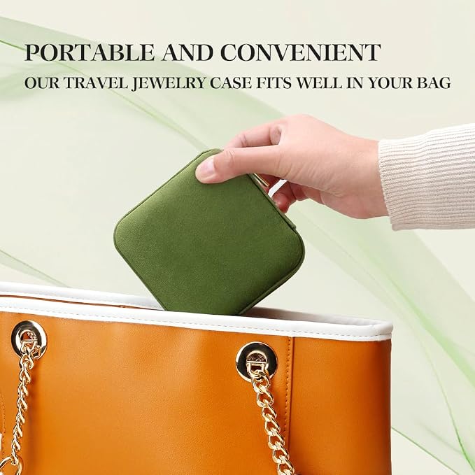 Travel Jewelry Case, Small Plush Velvet Jewelry Box - Image 6