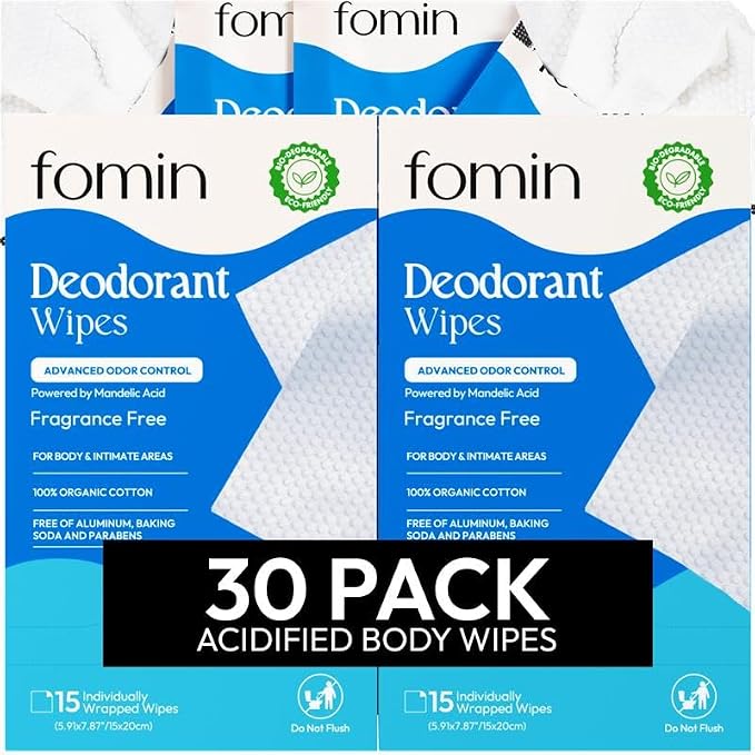 FOMIN Acidified Travel Deodorant Wipes by FOMIN