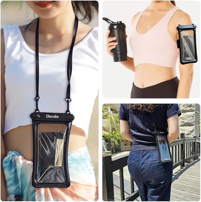 2-Pack Waterproof Phone Pouch, Universal IPX8 Floating Waterproof Case - Image 3
