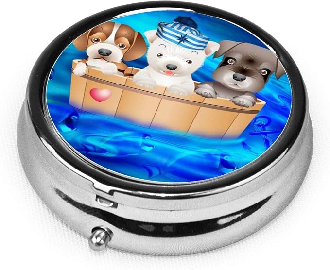 Custom Round Pill Case, Personalized Name/Photo Decor Travel Jewelry Organizer - Image 7