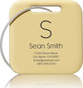 Personalized Engraved Gold Metal Luggage Tags by FamiB