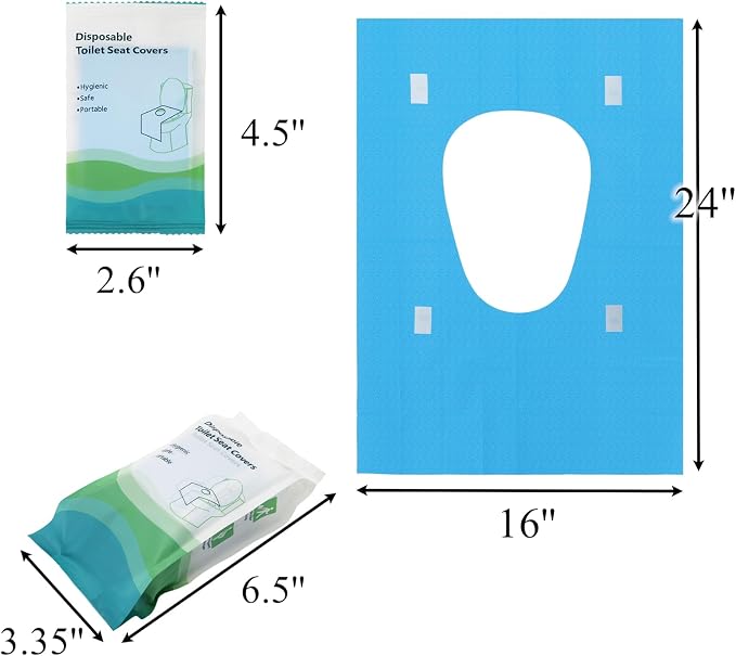 Tebery 100 Pack Toilet Seat Covers Disposable, Individually Wrapped Travel - Image 2