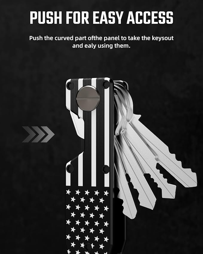 Key Organizer for Men Compact Key Holder Minimalist Key Case Metal Key Chain - Image 4
