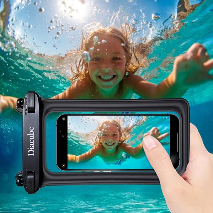 2-Pack Waterproof Phone Pouch, Universal IPX8 Floating Waterproof Case - Image 5