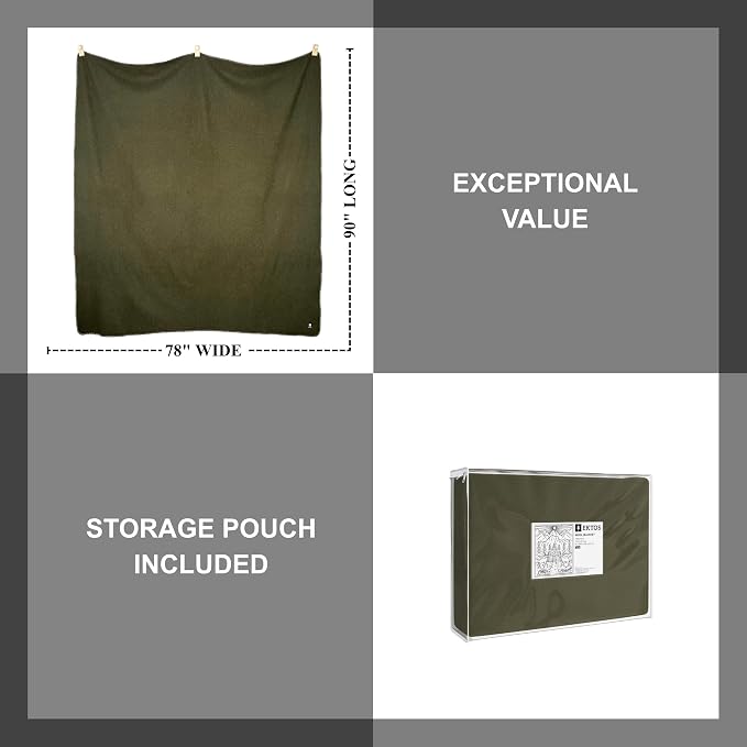 EKTOS 100% Virgin Wool Blankets, Survival Kits, Camp Equipment, Car Camping - Image 5