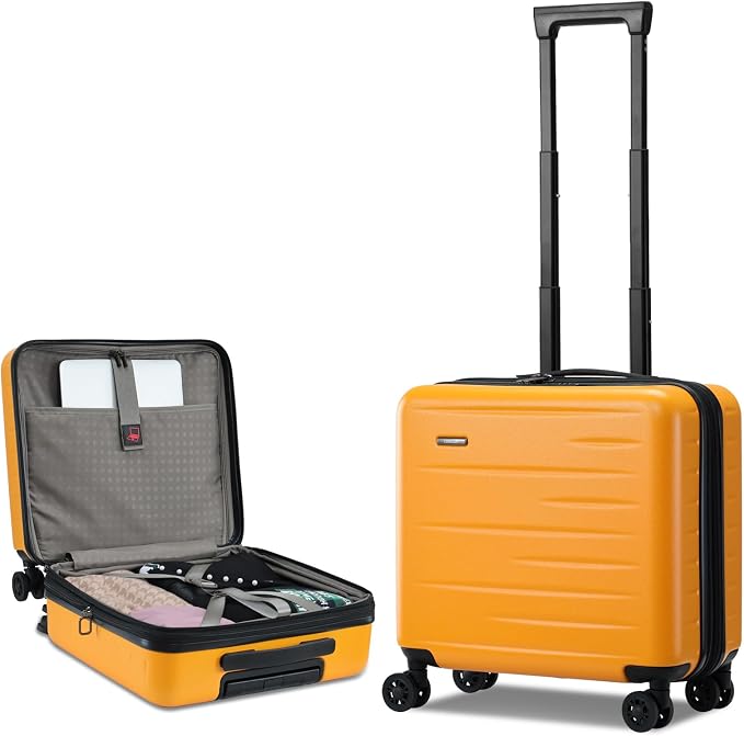 16 Inch Carry On Luggage Airline Approved, Expandable Lightweight ABS+PC Hard by CENSIEN