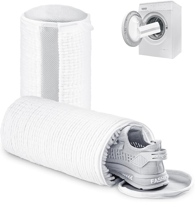 Shoe Washing Machine Bag 2PCS, Reusable Durable Invisible Zipper Laundry Bags by Teletrogy