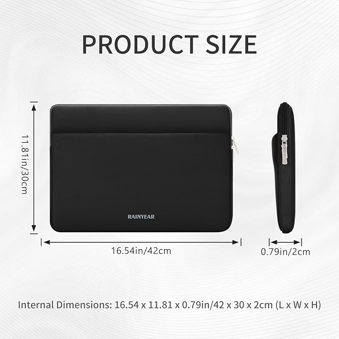RAINYEAR Laptop Sleeve Case 17 Inch, Protective Portable Case - Image 5