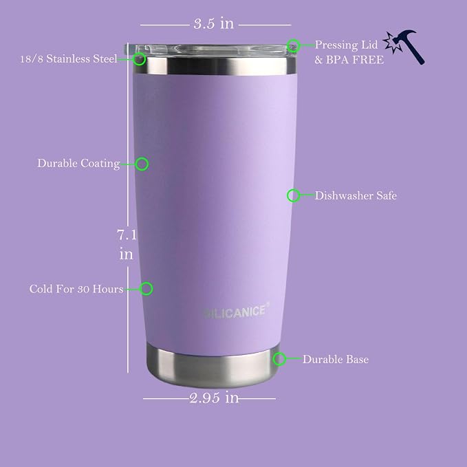 Purple 20 oz Coffee Tumbler - Image 7