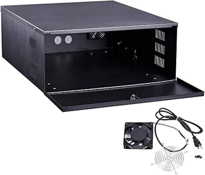 Kenuco White Heavy Duty 16 Gauge Steel DVR Security Lockbox by KENUCO