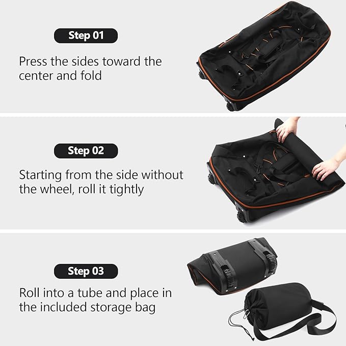 110L/140L Expandable Soft-Sided Foldable Duffle Bag - Image 4