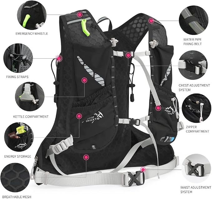 Running Hydration Vest for Men Women Water Backpack for Running 3L Running - Image 4