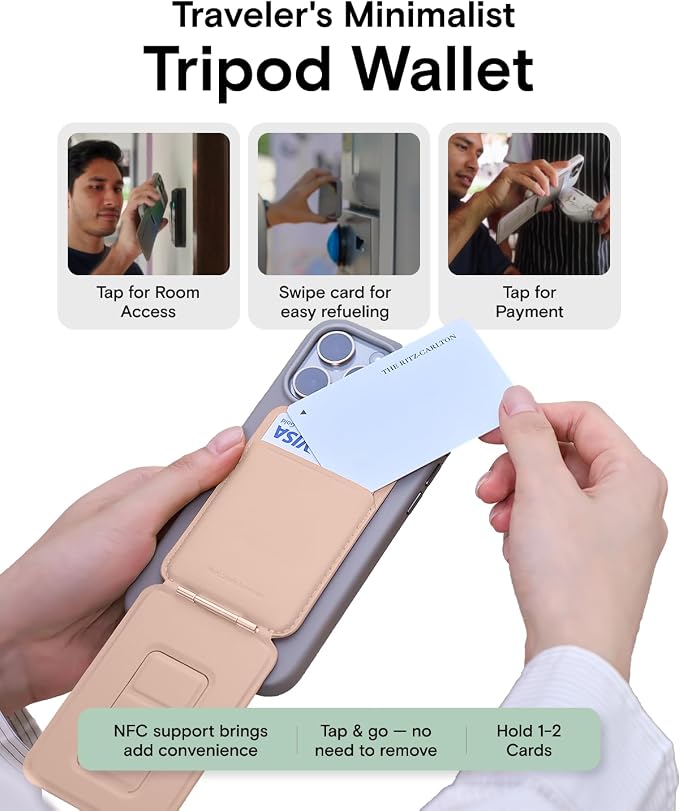 MOFT Phone Tripod Wallet for iPhone, Mulit-Angles, Lightweight & Portable Phone - Image 4