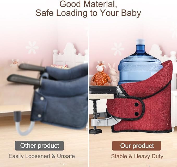 Hook On Chair, Clip on High Chair, Fold-Flat Storage Portable Baby Feeding Seat - Image 3