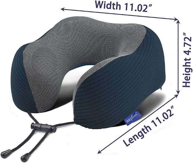 napfun Neck Pillow for Traveling, Upgraded Travel Neck Pillow for Airplane 100% - Image 5